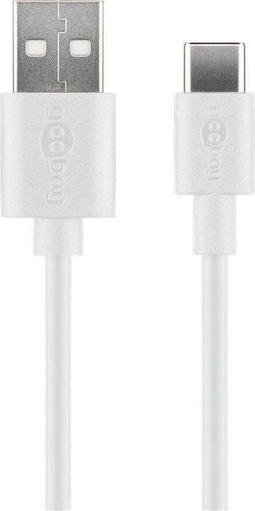 Wentronic goobay - USB-kaapeli - USB-C (M) USB (M) - USB2.0 - DC 5 V - 3 A - 1,0 m - valkoinen (45563)