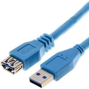 Helos - USB-jatkokaapeli - USB Type A (M) - USB Type A (W) - USB 3.0 - 3 m - Sininen