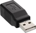Miniatyrbild 1 av 6: InLine USB-A (m) - USB-B (v) adapter - USB2.0 / svart