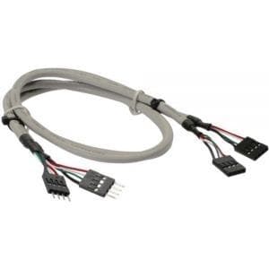 InLine USB2.0 förlängning intern - USB-kabel - 2 x 4-stifts stiftkontakt (M) - 2 x 4-stifts stiftuttag (B) - 60 cm (33440J)