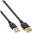 INLINE - USB-förlängningskabel - USB (M) till USB (W) - USB 2.0 - 1.5 m - Svart