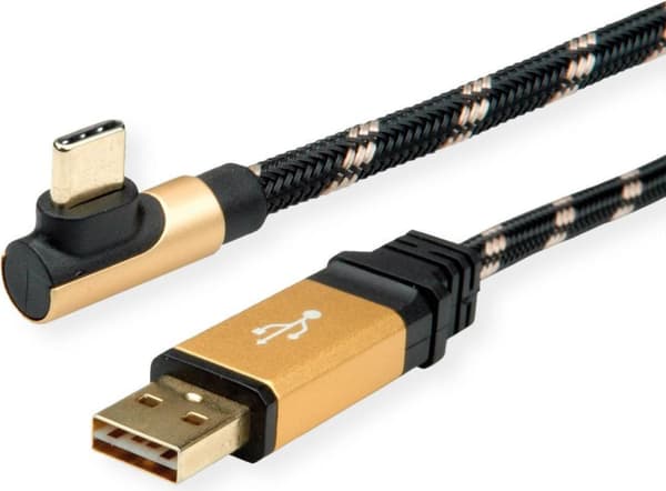 ROLINE 11.02.9062 USB-kabel 3 m USB 2.0 USB A USB C svart - guld (11.02.9062)