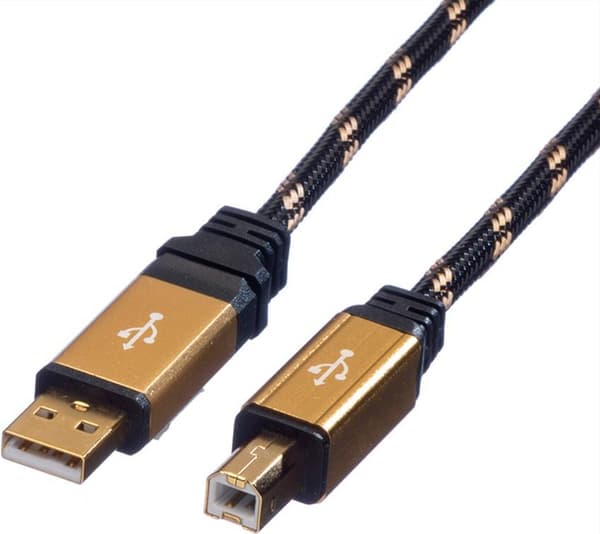 ROLINE Gold USB 2.0-kabel, typ AB 4,5m (11.02.8805)