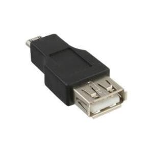 InLine - USB-adapter - 5-benet mikro-USB type B (S) - USB type A, 4-benet (F) (USB/USB2.0) - sort (31604)