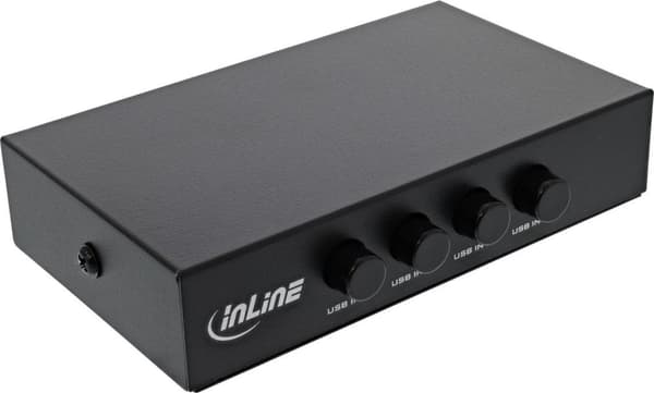 INLINE - USB-Umschalter für die gemensamma Nutzung von Peripheriegeräten - 4 x USB 2.0 - Desktop