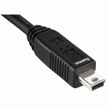Hama Navi 2.0 USB Kabel A-Mini B 1.8 - Sort