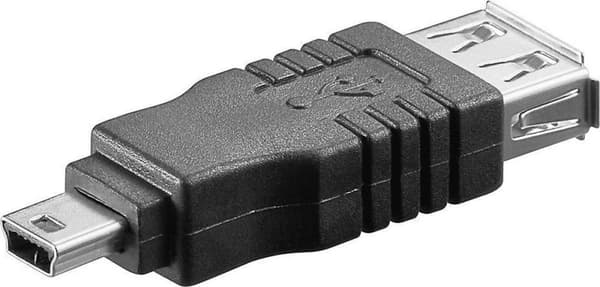 S-Impuls USB Mini B (m) - USB-A (v) adapter - USB2.0 / sort