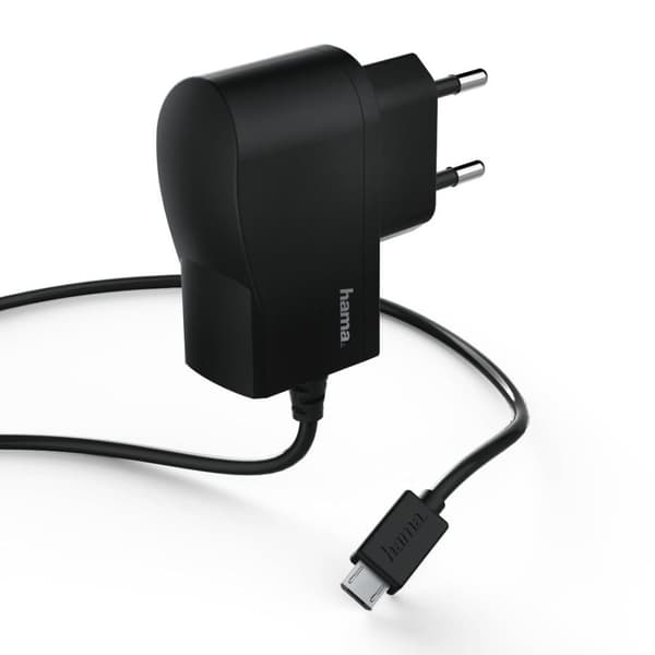 Hama laturi, micro USB, 1 A, musta musta