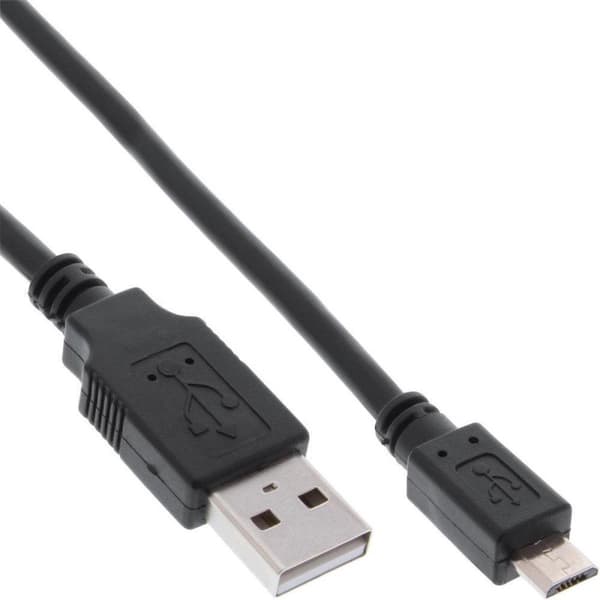 InLine USB A/Micro-B USB, 1 m USB-kabel USB 2.0 Micro USB B Svart