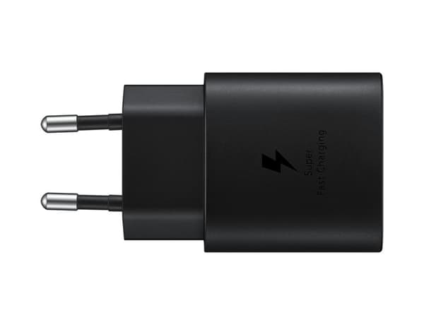 Samsung PD 25W Seinälaturi + kaapeli- USB-C Pikalaturi - Musta musta