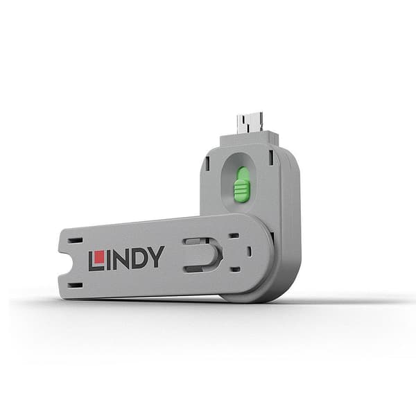 LINDY 40621 Nyckel för USB-portlås, grön