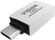 Vision - USB-adapter - USB-C (M) til USB Type A (W) - USB 3.1 Gen 2 - hvid