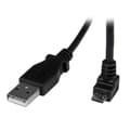 Miniatyrbild 1 av 5: StarTech.com USB2.0 A till Micro USB B-kabel vinklad - USB-kabel - USB Typ A, 4-stift (M) - 5-stift Micro USB Typ B (M) - 2,0 m (USB/USB2.0 ) - Gjuten
