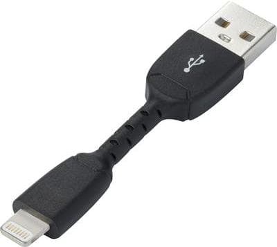 Renkforce USB 2.0-anslutningskabel [1x USB 2.0 hane A - 1x Apple Lightning hane] 0,05 m Svart (RF-4260168)