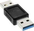 Miniatyrbillede 1 af 3: InLine USB-A (m) - USB-A (m) kobling - USB3.0 / sort