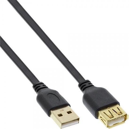 InLine - USB-förlängningskabel - USB Typ A, 4-stift (M) - USB Typ A, 4-stift (W) - 3,0 m (USB/USB2.0) - Svart (34603F)