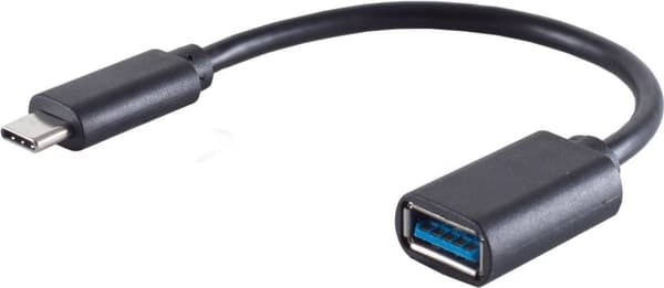 vilunväristykset BS13-30009. Liitin 1: USB-A, Liitin 2: USB-C, Kaapelin pituus: 0,1 m. Tuotteen väri: Musta (BS13-30009)