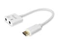 Miniatyrbild 1 av 4: utrusta - Adapter USB-C till jackkontakt - USB-C (M) till stereo minijackkontakt (W) - 15 cm