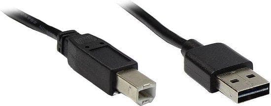 Alcasa USB 2.0 A/B - 1m - USB A - USB B - Hane/Hane - Rak - Rak - Guld (2510-EU01)
