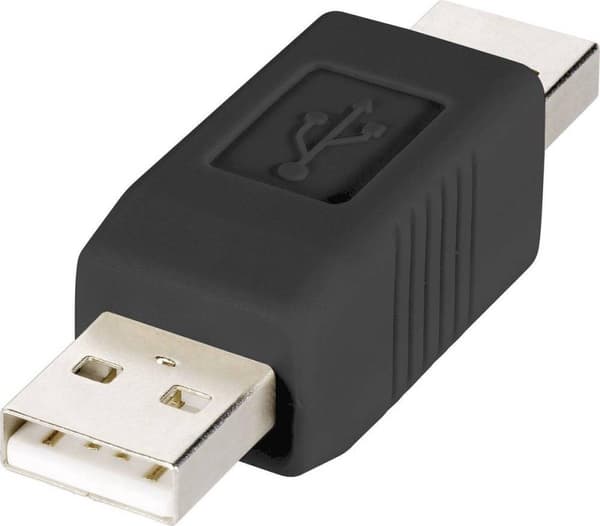 Renkforce USB 2.0 Adapter [1x USB-A 2.0 stik - 1x USB-A 2.0 stik] rf-usba-02 Guldbelagte stikkontakter