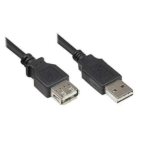 Gode forbindelser Forlængerkabel USB A Han Easy Hun, sort 1,00 m