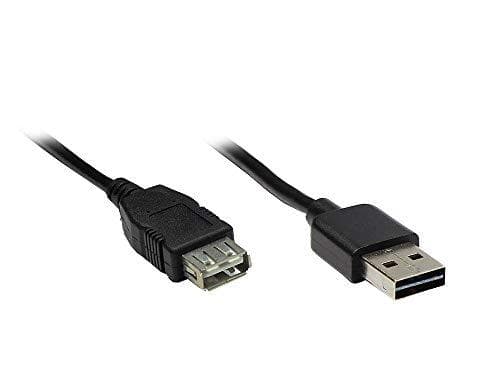 Gode forbindelser Forlængerkabel USB A Han Easy Hun, sort 1,00 m