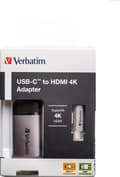Miniatyrbillede 1 af 6: Verbatim 49143 videokabel adapter 0,01 m USB C HDMI Sort, Sølv