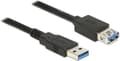Miniatyrbild 1 av 4: DeLOCK USB till USB förlängningskabel - USB3.0 - upp till 2A / svart - 1 meter