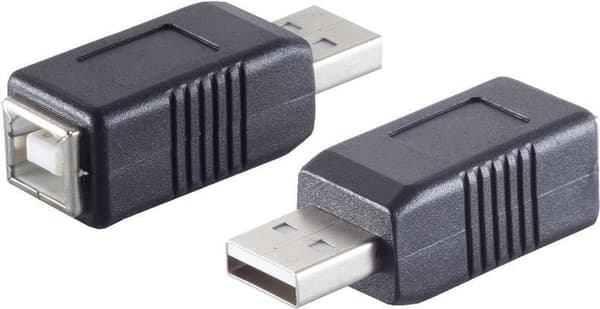 shiverpeaks BASIC-S USB Adapter USB-A stik - USB-B kobling, i poly taske med Euro (BS77046)