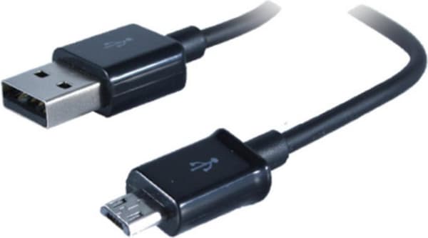 S/CONN maximal anslutning smartphone-adapter datakabel Micro-USB 2.0-- USB-A-kontakt till USB-B-mikrokontakt - Samsung-design, svart, 1,0 m (33908)