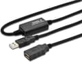 Miniatyrbillede 1 af 5: USB forlængerkabel [1x USB-A 2.0 stik - 1x USB 2.0 stik A] 10,00 m Sort Digitus