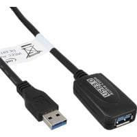 InLine - USB-jatkokaapeli - 9-nastainen USB-tyyppi A (M) - 9-nastainen USB-tyyppi A (W) - 5,0 m (USB / USB2.0 / USB3.0) - aktiivinen kaapeli (signaali