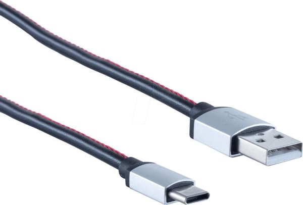 shiverpeaks BS14-50099 USB-kabel 0,9 m USB 2.0 USB A USB C Svart - Röd (BS14-50099)