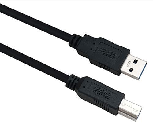 Helos Anslutningskabel, USB 3.0 A hane/B hane, 3.0 m, svart