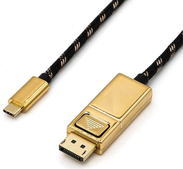 ROLINE 11.04.5848 USB-grafikadapter 4096 x 2560 pixlar svart - guld (11.04.5848) Svart, Guld