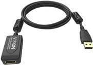 Vision Professional - USB-förlängningskabel - USB (M) till USB (W) - USB 2.0 - 5 m - nedströms aktiv booster - svart