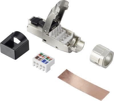 Renkforce RJ45 stik CAT 8.1 8P8C stik feltsamling (frit værktøj) sølv RF-4495306 1 stk. (RF-4495306)