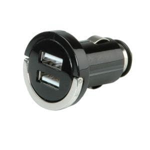 Value 19991059 USB-oplader med bilstik, 2 porte, 10W sort