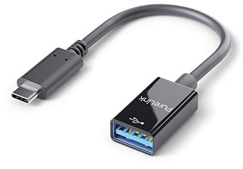 PureLink iSeries - USB-adapter - USB-C (M) til USB Type A (W) - USB 3.1 OTG - 10 cm - USB-strømforsyning (3A, 60W) - sort
