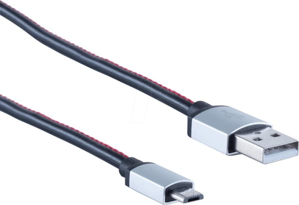 shiverpeaks BS14-50096 USB-kabel 0,9 m USB 2.0 USB A Micro-USB B Svart - Röd (BS14-50096)