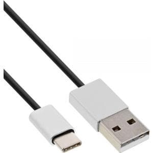 InLine - USB-kabel - USB-C (M) till USB (M) - USB2.0 - 1,5 A - 5,0 m - Svart (35835)