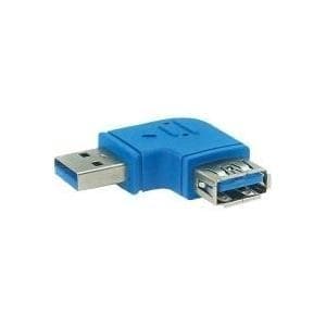 InLine - USB-adapter - 9-benet USB Type A (M) - 9-benet USB Type A (W) (USB / USB2.0 / USB3.0) - 90 graders stik (35300M)
