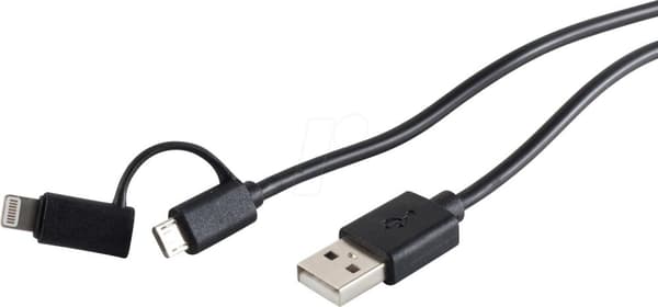 shiverpeaks BS14-14025 USB-kaapeli 1 m USB 2.0 USB A Micro-USB B Musta (BS14-14025)