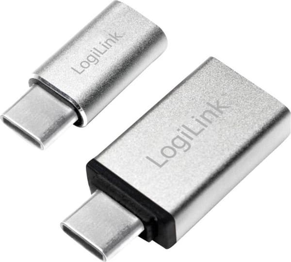 LogiLink USB-C Adapter Set, 2-punkts, silver