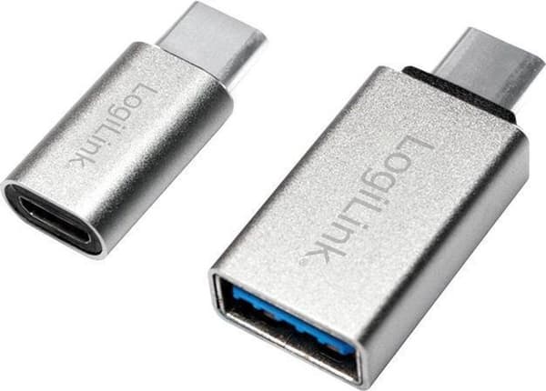 LogiLink USB-C Adapter Set, 2-punkts, silver