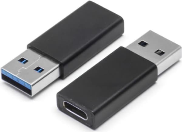 S/CONN adapter för maximal anslutning, USB-A hane till USB-C hona, 3.0, svart (14-05032)