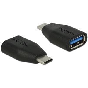 DeLOCK - USB-adapter - 24-stifts USB typ C (M) till 9-stifts USB typ A (W) (USB3.0) - svart (65519)