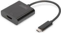DIGITUS - Ulkoinen videosovitin - USB-C 3.1 - HDMI - Musta (DA-70852) musta