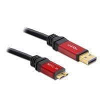Delock-kabel USB 3.0 Typ-A hane > USB 3.0 Typ Micro-B hane 5 m Premium (82763)