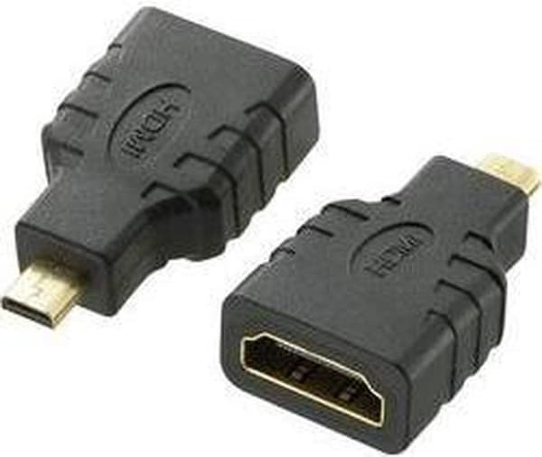 SpeaKa Professional SP-7870184 HDMI-adapter [1x HDMI-stik D mikro - 1x HDMI-stik] Sorte guldbelagte stikkontakter, Audio Return Channel (ARC)